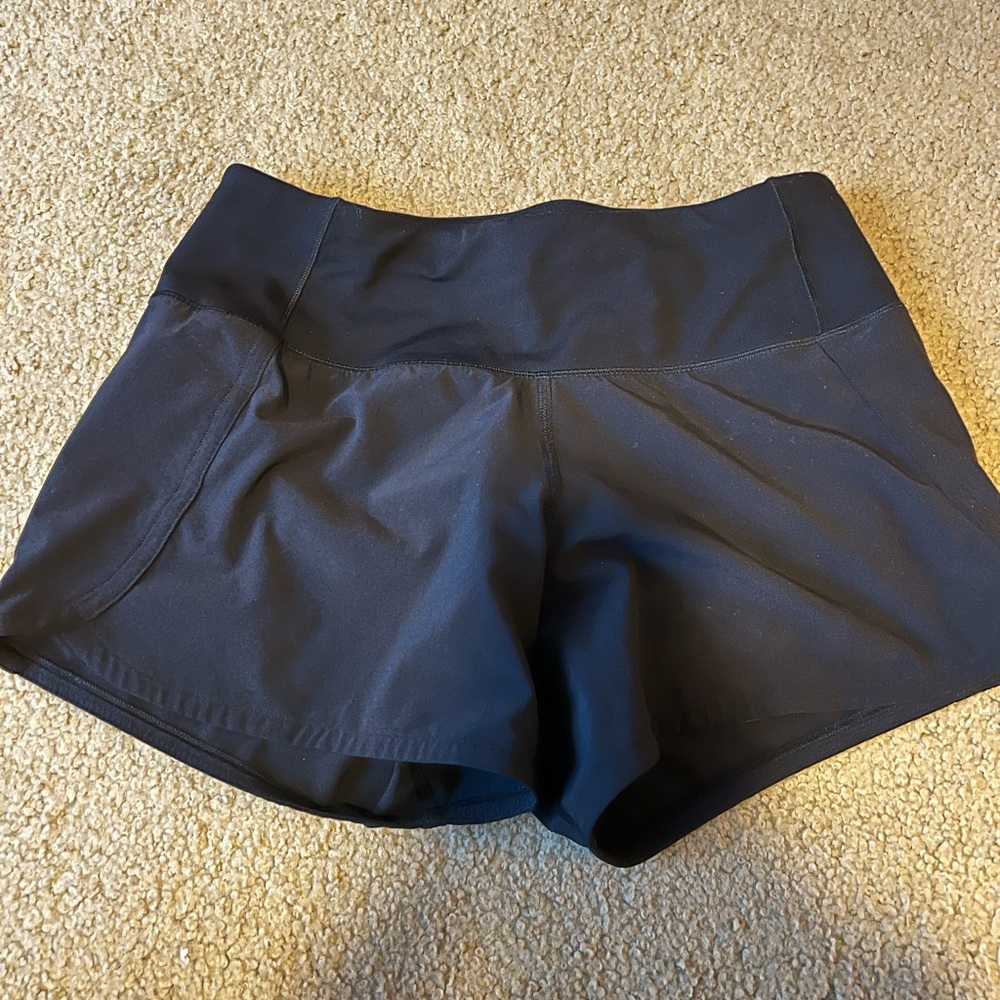 Black lululemon speed up shorts